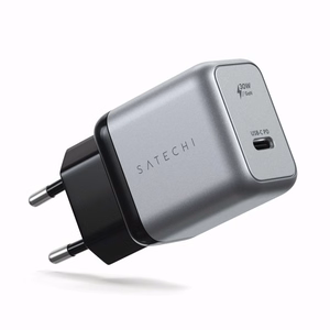 Phone lādētājs Satechi GaN USB C 30W ST-UC30WCM-EU pelēks and melns