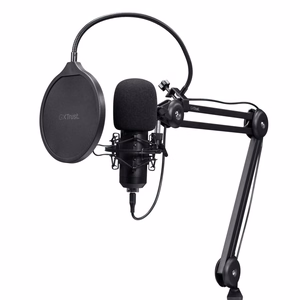 Mikrofons TRUST GXT270 Emita II+ melns