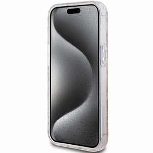 Hello Kitty IML Gradient Electrop Crowded Kitty Head viedtālruņa apvalks iPhone 15 - rozā