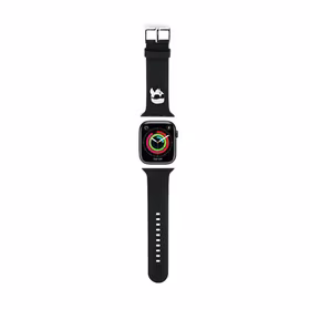 Karl Lagerfeld 3D Rubber Karl Head siksniņa for Apple Watch 38/40/41mm - melns