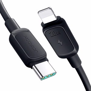 Joyroom Multi-Color Series A14 USB-C / Lightning 20W kabelis 1.2 m - melns