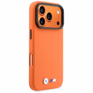 BMW M Metal Logo MagSafe Case for iPhone 17 Pro Max - Orange