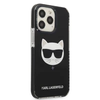 Karl Lagerfeld KLHCP13LTPECK iPhone 13 Pro / 13 6.1" cietais apvalks melns/melns Choupette Galva