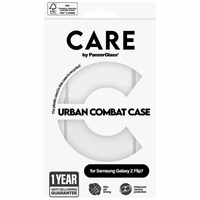 CARE by PanzerGlass Flagship Urban Combat viedtālruņa apvalks Samsung Galaxy Z Flip 7 - caurspīdīgs