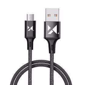 Wozinsky kabelis USB - microUSB 2,4A 1m melns (WUC-M1B)