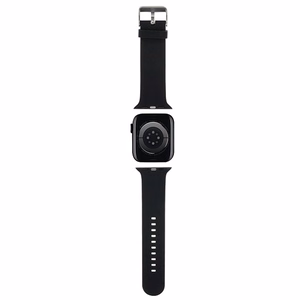 Karl Lagerfeld 3D Rubber Karl un Choupette Heads siksniņa melna priekš Apple Watch 38/40/41mm