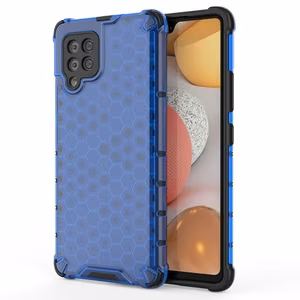 Honeycomb Case броневой чехол с TPU бампером для Samsung Galaxy A42 5G синий