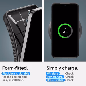 Spigen Liquid Air viedtālruņa apvalks Samsung Galaxy S24 - matēts melns
