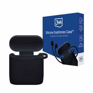 3mk Silicone AirPods Case for Apple AirPods 2 - Black