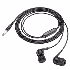 HOCO vadu austiņas Jack 3,5 mm ar mikrofonu M124 melnas
