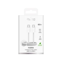 Puro Fabrik 4 240W pīts USB-C - USB-C 1m kabelis - balts