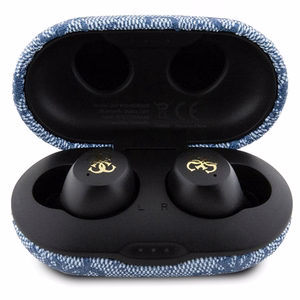 TWS Guess 4G Metal Bluetooth austiņas ar ENC uzlādes staciju - zilas