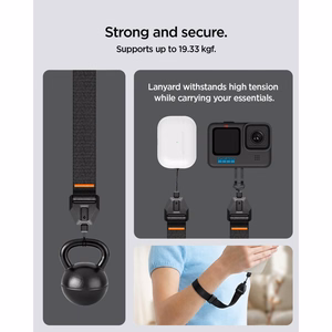 Spigen universāla regulējama tālruņa plaukstas siksniņa, melna
