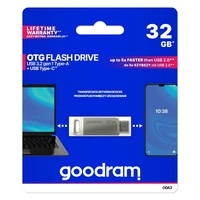 GOODRAM zibatmiņa OTG USB A + Type C ODA3 32GB USB3.2