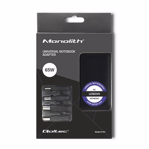 Qoltec 51761 barošanas adapteris Lenovo | 65W | 4 kontaktdakšas | +barošanas kabelis