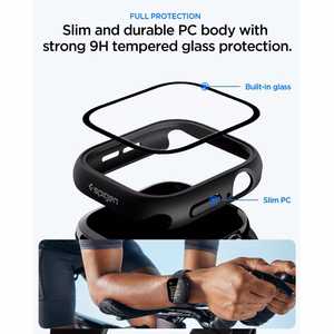 Spigen Thin Fit 360 vāciņš modelim Apple Watch 42 mm – melns
