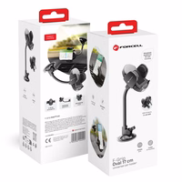 FORCELL F-GRIP Oval 17 cm auto turētājs vējstiklam / paneļim / ventilācijas atverei melns