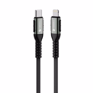 FORCELL F-ENERGY C259 kabelis Type C uz Lightning PD 3A 27W Cafule 0,5 m melns
