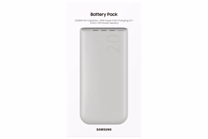 Portatīvais lādētājs Samsung EB-P4520XUEGEU 20000mAh 3x USB-C 45W SFC (smilškrāsas)