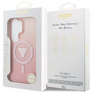 GUESS maciņš for SAMSUNG S26 Ultra GUHMS26LHGTMLCGP (Magnetic IML Gradient Triangle) rozā