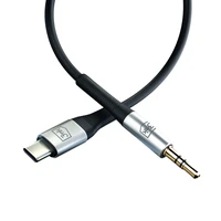 Audio kabelis 3mk USB-C uz 3,5 mm 1,0 m melns