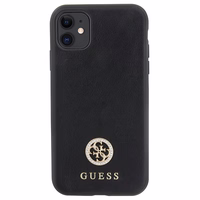 Guess Strass Metal Logo viedtālruņa apvalks iPhone 11 / Xr 6.1" - Melns