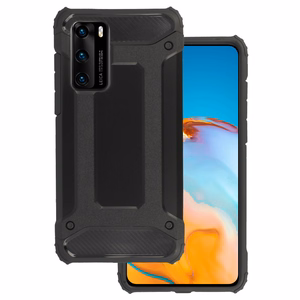 Bruņu oglekļa apvalks Huawei P40 Pro melns