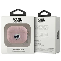 Karl Lagerfeld Monogram Choupette Head viedtālruņa apvalks AirPods 3 - rozā