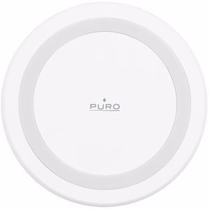 Puro Qi 10 W bezvadu uzlādes paliktnis Android un iPhone ierīcēm, balts