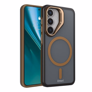 Etteri Morning Fog case for Samsung Galaxy S25 brown