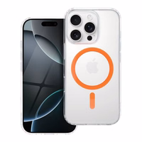 Drop Glue Krāsains Gredzens Magnētiskais Viedtālruņa apvalks saderīgs ar MagSafe SAMSUNG S26 Edge oranža