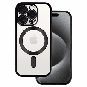 Металлический чехол MagSafe для iPhone 13 Pro чёрный