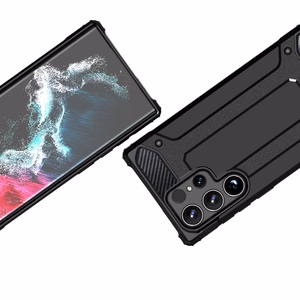 Hibrīdais bruņu apvalks Samsung Galaxy S25 Edge - melns