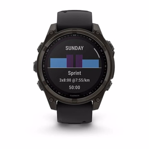 Viedpulkstenis Garmin Fenix 8 Sapphire Solar melns/pelēks