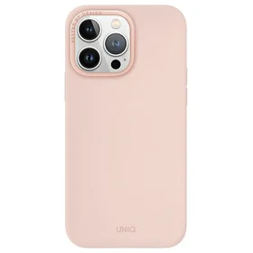 Uniq Lino Hue Magnētiskais uzlādes viedtālruņa apvalks iPhone 15 Pro Max - rozā