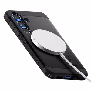 Spigen Tough Armor Magnētiskais viedtālruņa apvalks Samsung Galaxy S25 - melns