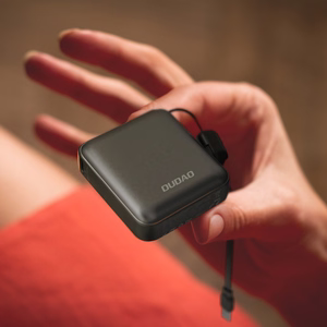 Dudao K22+ ультракомпактный внешний аккумулятор 10000mAh 22.5W USB-C с подвеской/кабелем - Серый