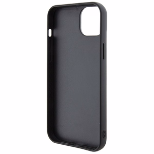 Karl Lagerfeld 3D gumijas daudzveidīgs logotips viedtālruņa apvalks iPhone 15 Plus - melns