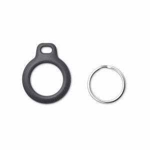Tech-Protect Rough apvalks Apple AirTag ar gredzenu - melns