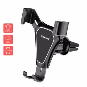 Crong Gravity Auto-Clip gravitācijas automašīnas tālruņa turētājs 4.7–6.5" tālruņiem, melns