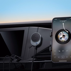 Bezvadu automašīnas uztvērējs Hoco AUX Bluetooth ar kabeli Jack 3,5 mm E150 metālisks pelēks