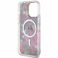 Guess GUHMP14XHCFWSA iPhone 14 Pro Max 6.7" zaļš cietais viedtālruņa apvalks Flower Magnētiskais