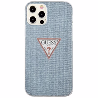 Guess GUHCP12LPCUJULLB iPhone 12 Pro Max 6.7" zils/gaiši zils cietais apvalks Jeans kolekcija