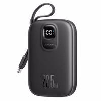 Power Bank Joyroom "JR-PBF17" melns 10000mAh 22.5W (PD / QC3.0) + integrēts Type-C kabelis