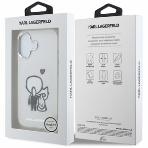 Karl Lagerfeld Karl & Choupette Back MagSafe Maciņš for iPhone 17 - Clear