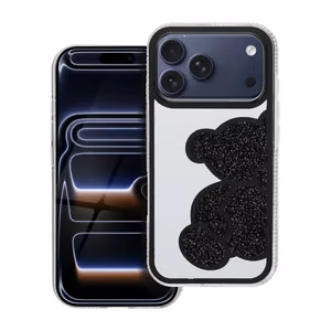 Чехол для iPhone 17 PRO Teddy Bear чёрный