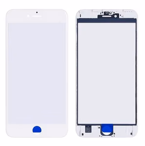 LCD ekrāna stikls Apple iPhone 6 Plus ar rāmi un OCA balts V2 ORG