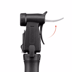ROCKBROS TM-1701P 80 PSI mini velosipēda pumpis Presta un Schrader ventiļiem – krāsa: melna