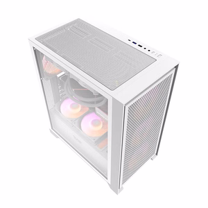 Darkflash DRX70 MESH datora korpuss (balts) + 4 RGB ventilatori