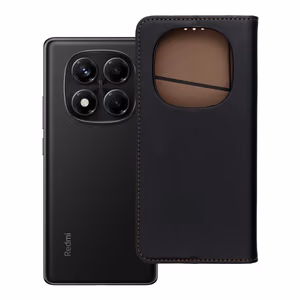 SMART PRO grāmatas tipa ādas viedtālruņa apvalks XIAOMI Redmi Note 14 PRO 4G melns